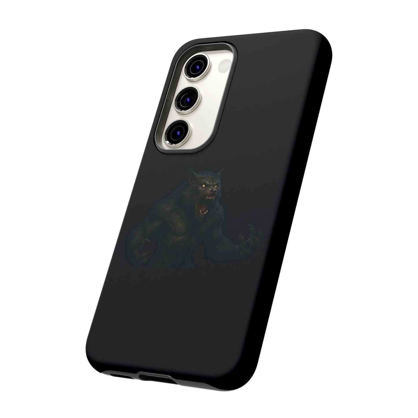 Werewolf Phone Case, Tough Cases, Black Panther Design, Gift for Animal Lovers, Phone Accessories, Fierce Phone Protection - TRV