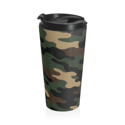 Military Camo Travel Mug, Coffee Tumbler, Outdoor Adventure Cup, Perfect for Camping, Hiking Gifts, Personalized Drinkware