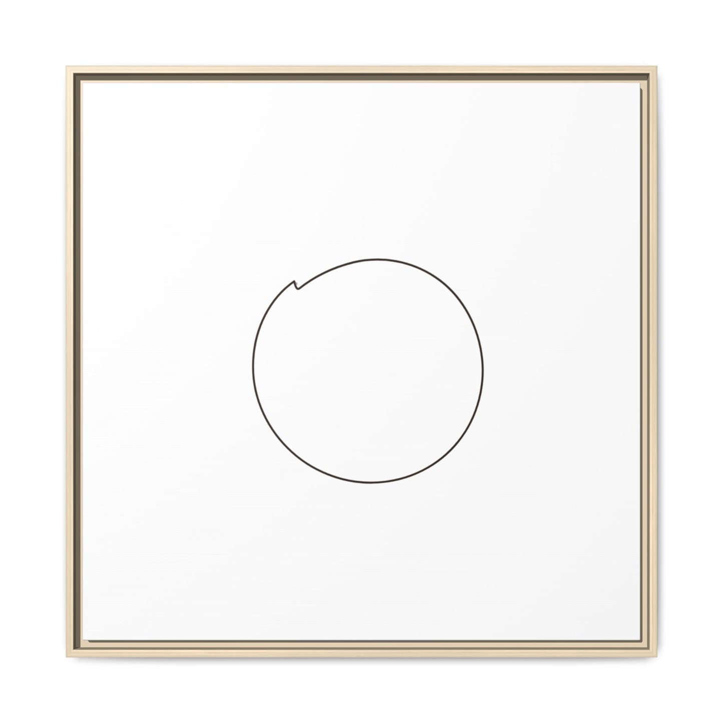 Minimal Circle Line Matte Canvas Framed | Modern Abstract Wall Art