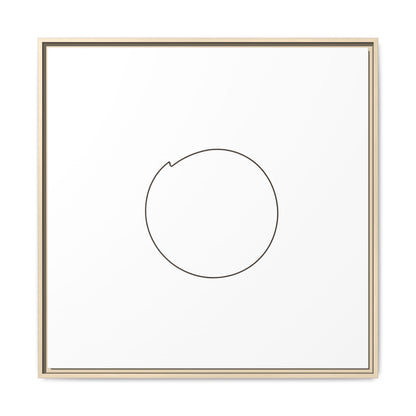Minimal Circle Line Matte Canvas Framed | Modern Abstract Wall Art
