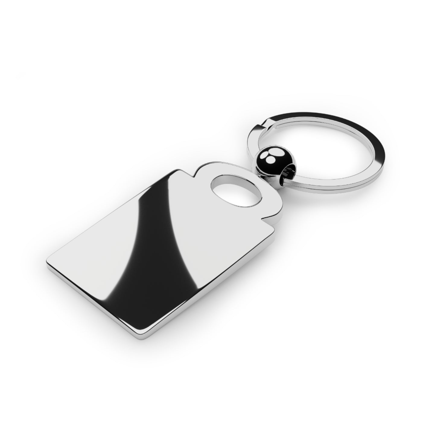 Engraved Rectangle Photo Keyring - TRV