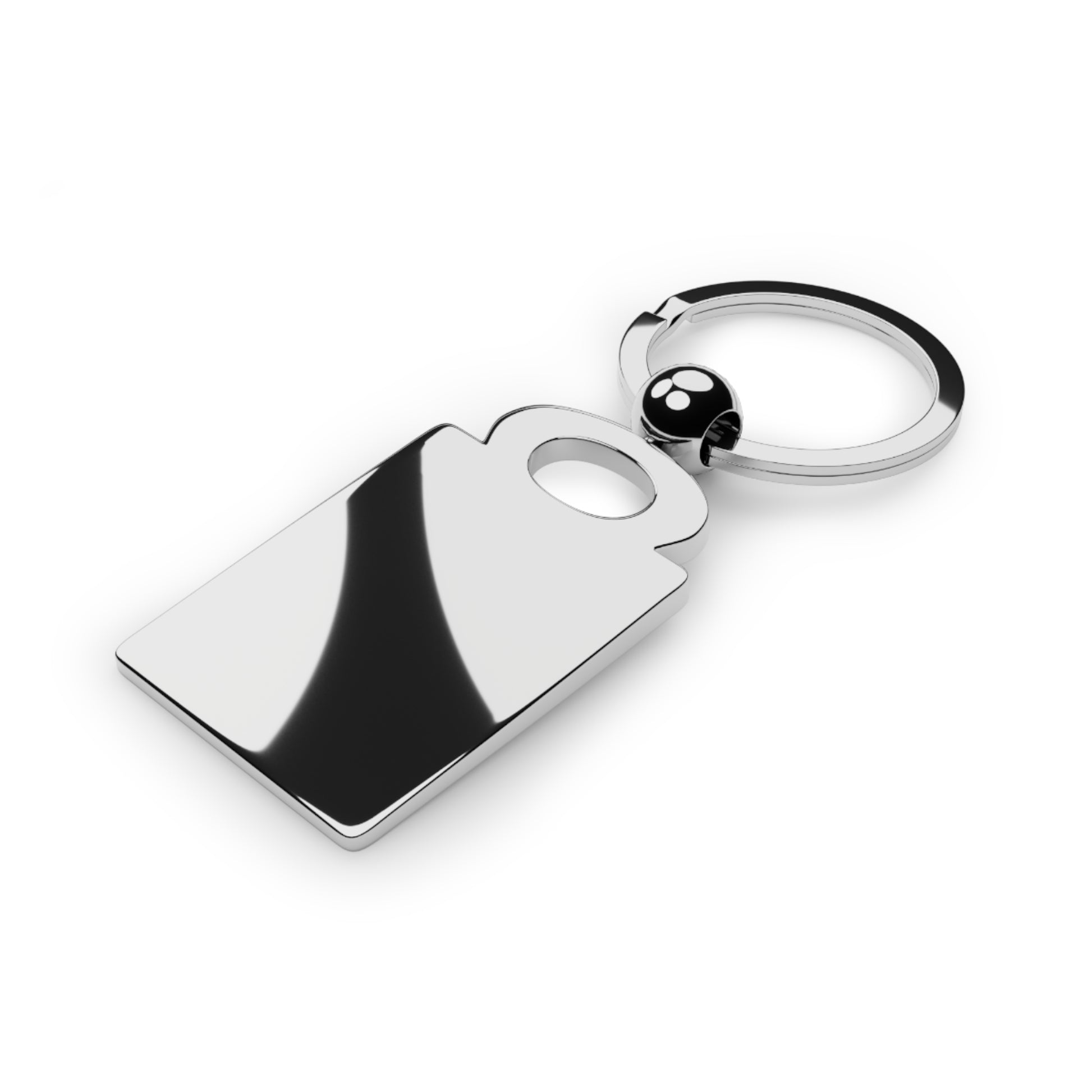 Engraved Rectangle Photo Keyring - TRV