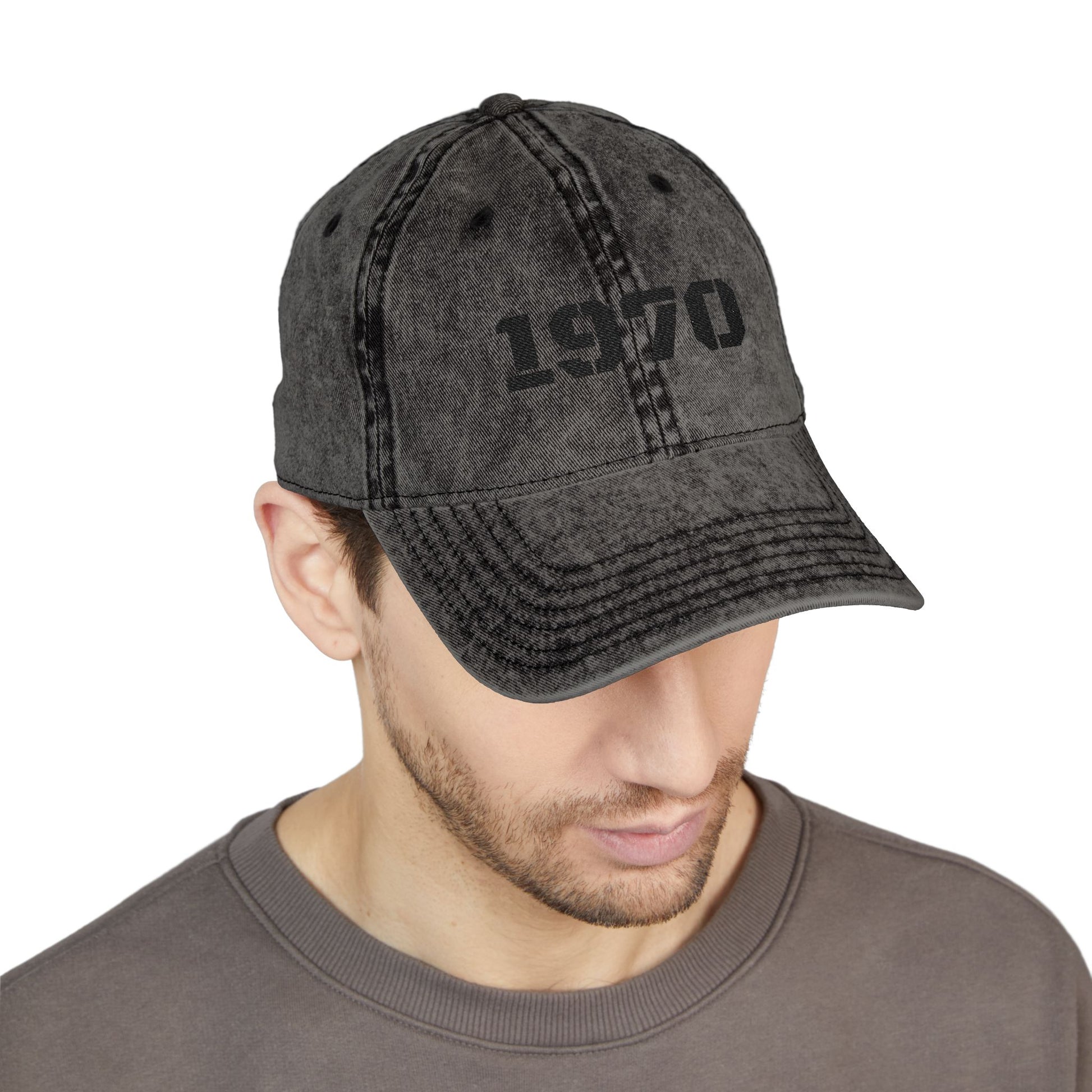 Vintage Embroidered Cap, Retro Baseball Hat, 70s Style Headwear, Gift for Dad, Casual Fashion Accessory - TRV