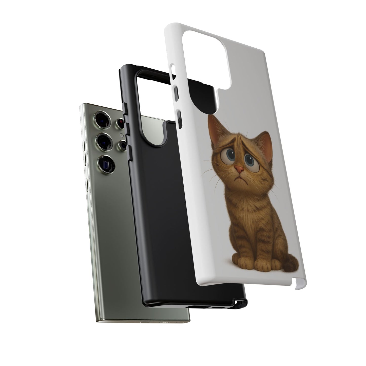 Cute Cat Phone Case, Funny Kitty Case, Animal Lover Gift, Cat Lover Accessory, Unique Cat Design Case, Pet Mom Gift - TRV