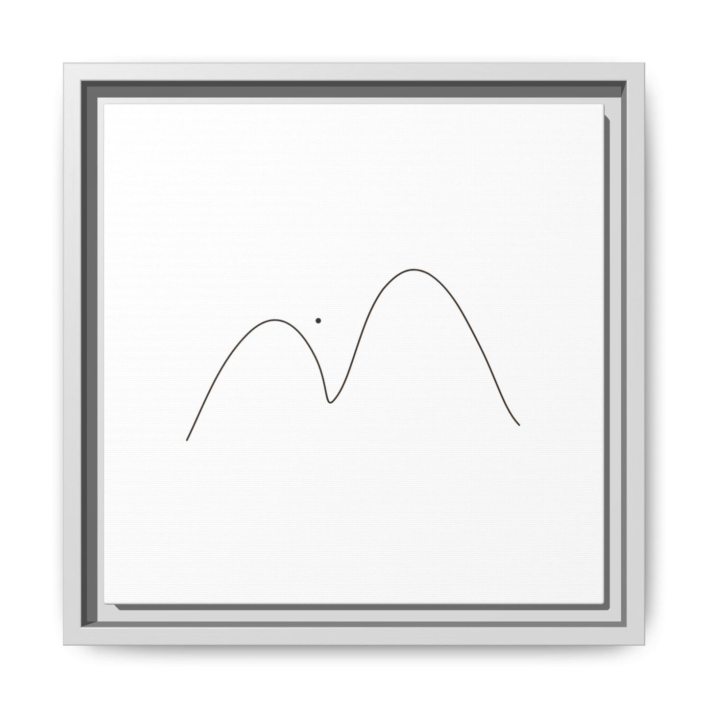Minimal Line Mountains Matte Canvas Framed