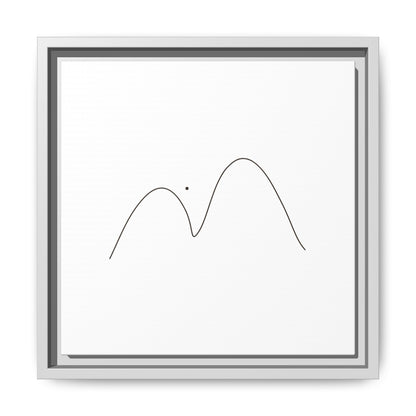 Minimal Line Mountains Matte Canvas Framed