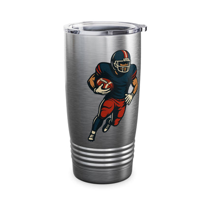 American Football Player Tumbler 20oz | Football Gift for Men | Sports Fan Travel Mug | Personalized Football Tumbler | NFL Fan Cup