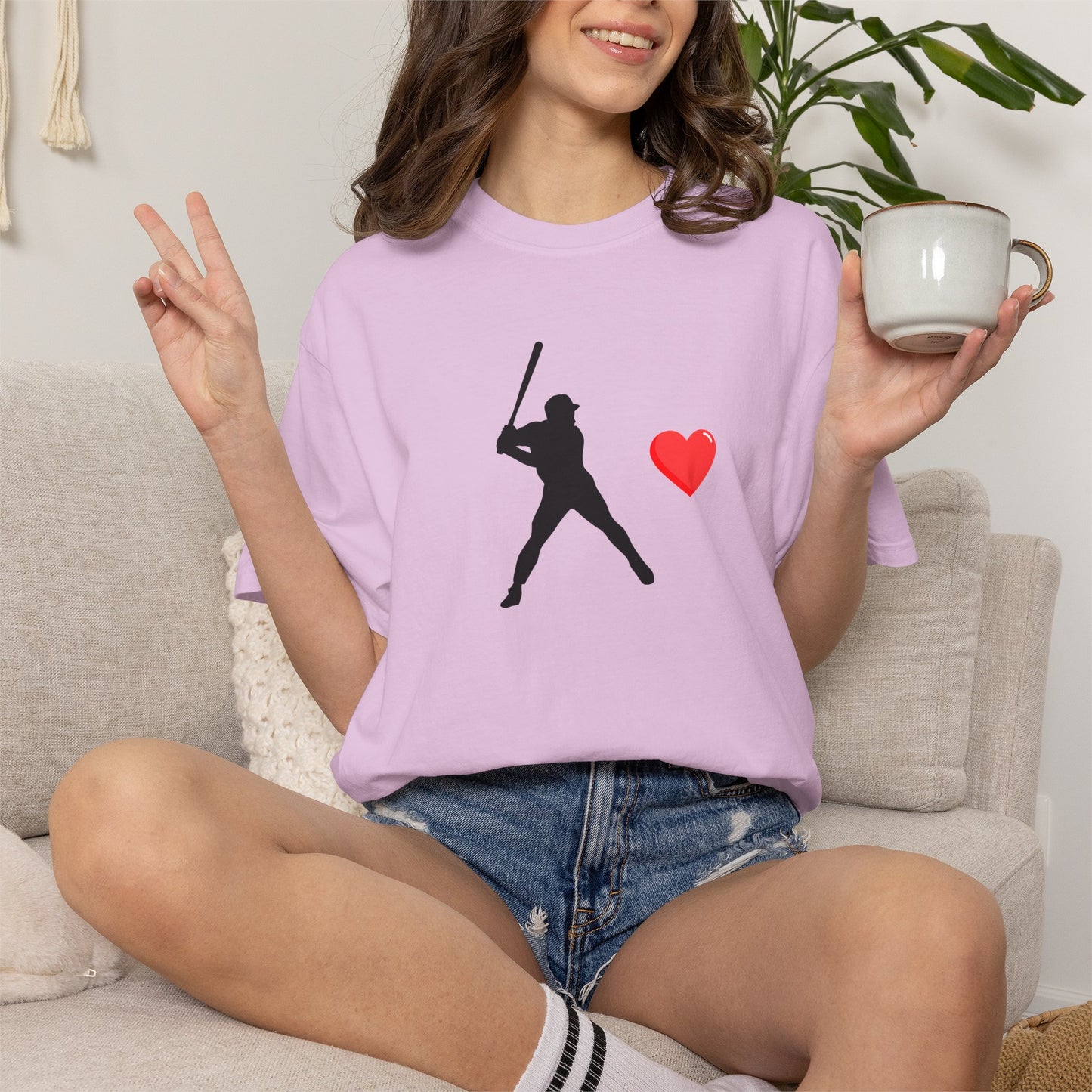 Baseball Love T-Shirt, Unisex Sports Tee, Gift for Baseball Fans, Valentine's Day Shirt, Game Day Apparel, Soft Cotton Top