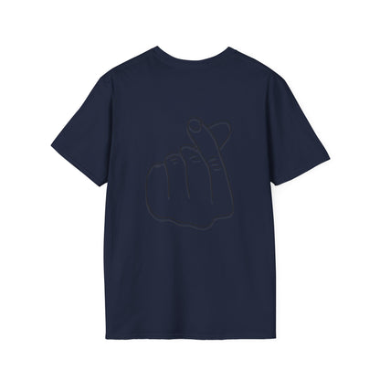 Trendy Unisex Softstyle T-Shirt with Love Hand Gesture Design