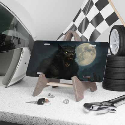 Mysterious Werewolf Vanity Plate, Decorative Car License, Personalized Gift for Car Lovers, Perfect for Halloween Decor, Unique Auto [...] - TRV