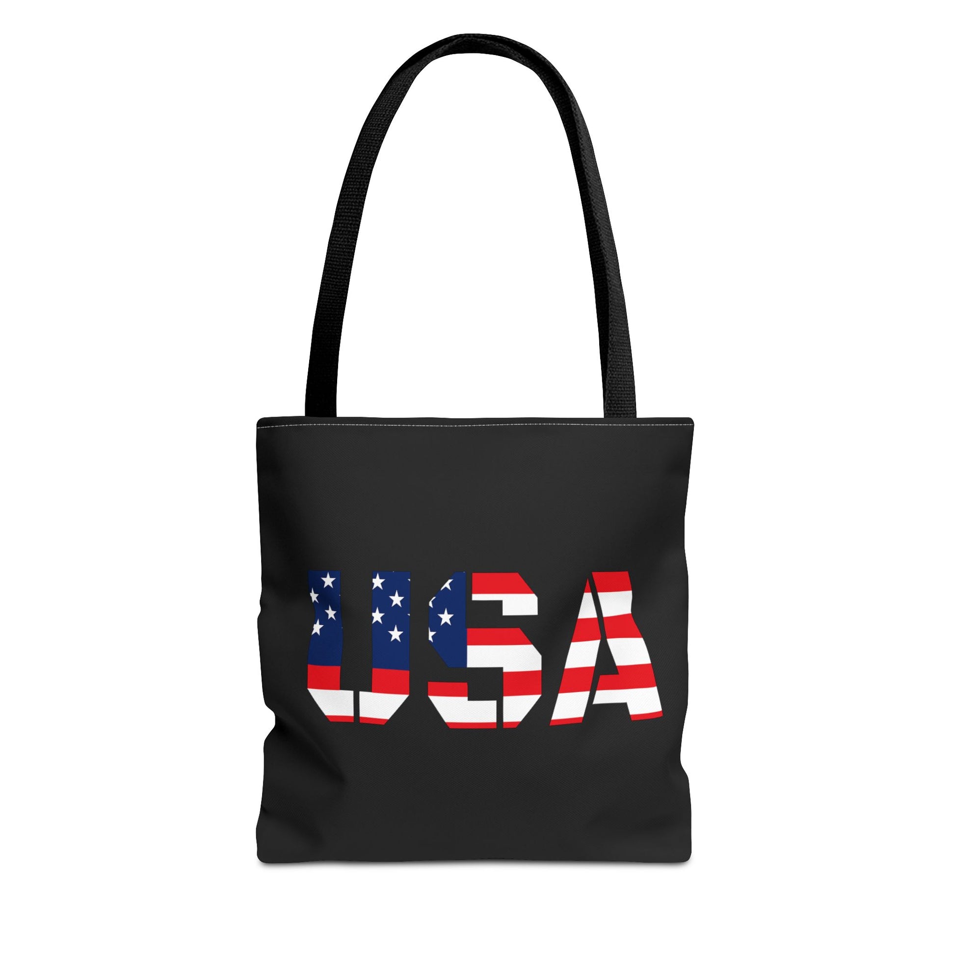 Patriotic USA Print Tote Bag, Reusable Shopping Bag, 4th of July Gift, Summer Carryall, American Flag Style - TRV