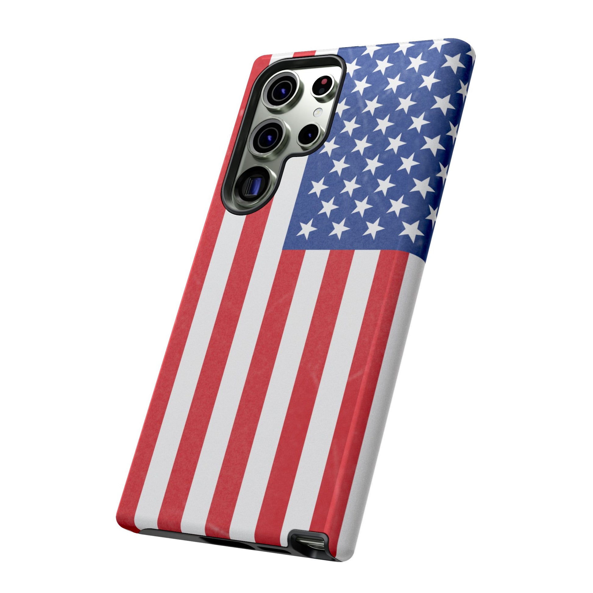 Patriotic Phone Case - Tough Cases for Veterans, USA Lovers, Independence Day, Memorial Day, Flag Design - TRV