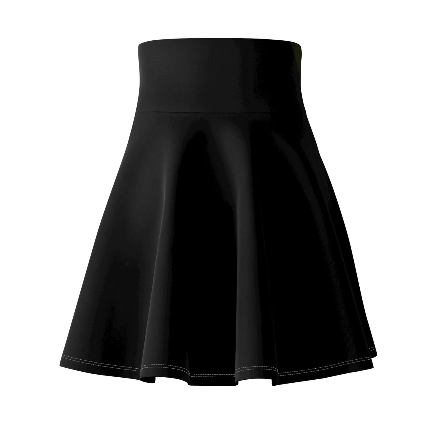 Chic Women's Skater Skirt, Stylish Summer Skirt, Casual Skirt, Everyday Wear, Black AOP Skirt for Parties - TRV