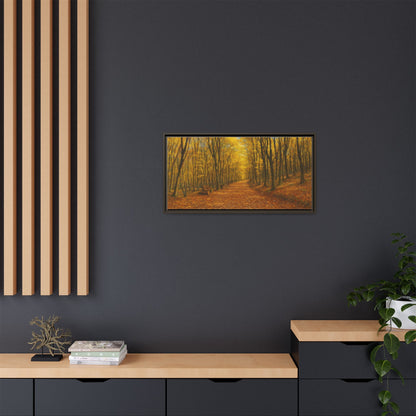 Autumn Forest Framed Canvas Art, Cozy Wall Decor, Nature Inspired Gift, Fall Home Accent, Perfect for Thanksgiving - TRV