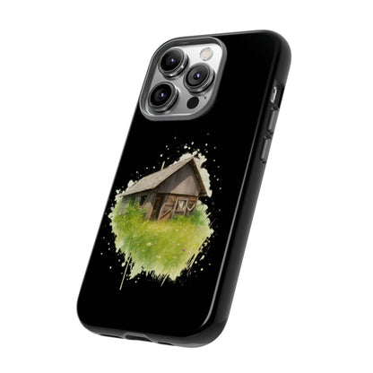 Rustic Farmhouse Phone Case, Cute Cottage Design, Tough Cases for Nature Lovers, Eco-Friendly Gift, Customizable Tech Accessories - TRV
