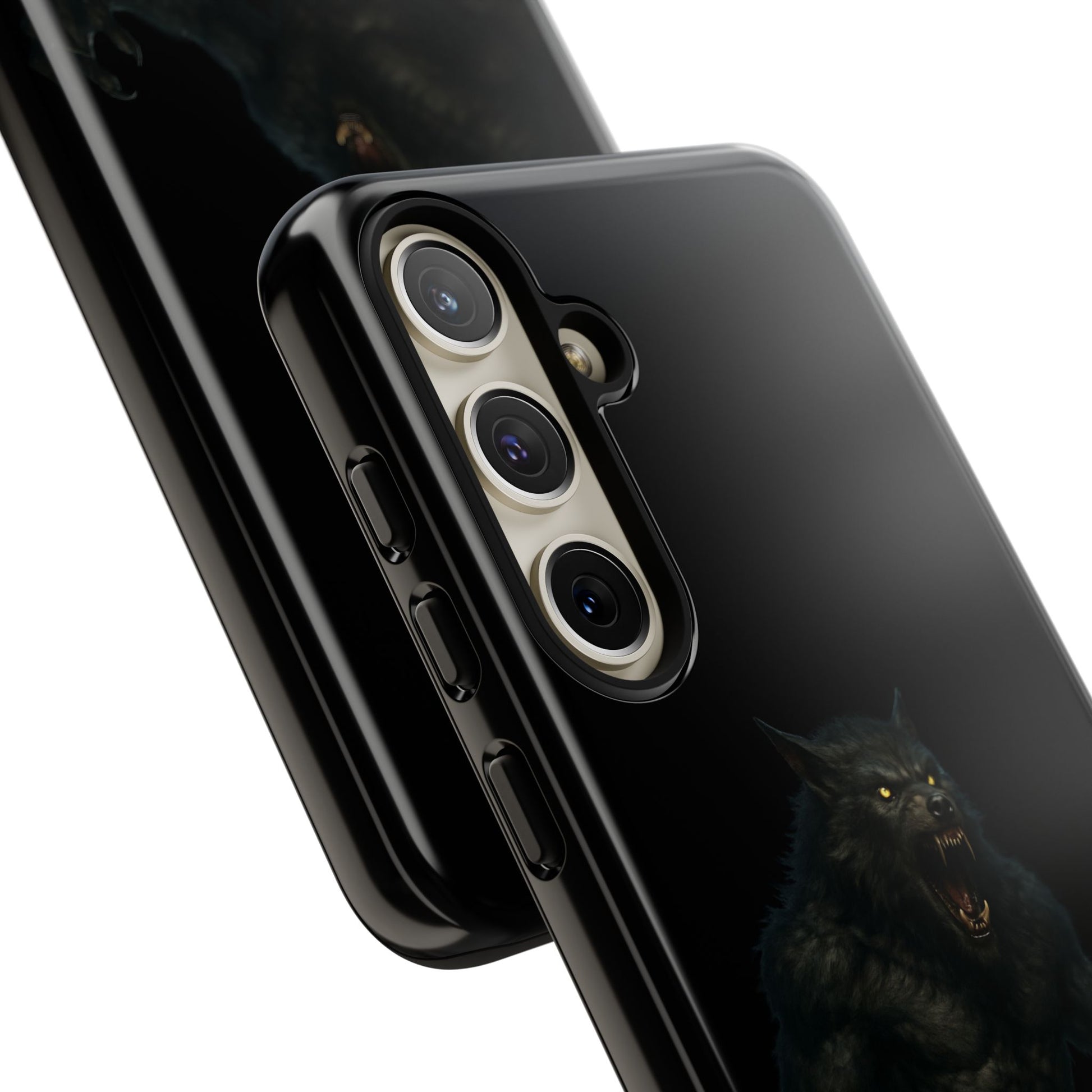 Werewolf Phone Case, Tough Cases, Black Panther Design, Gift for Animal Lovers, Phone Accessories, Fierce Phone Protection - TRV