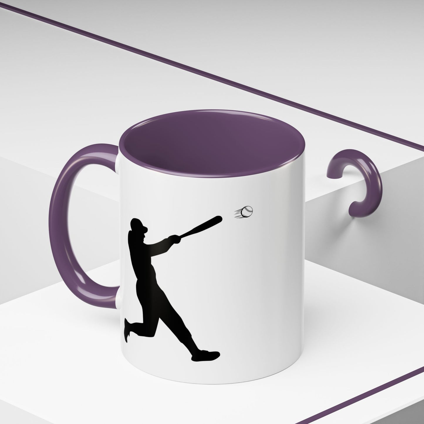 Baseball Player Accent Coffee Mug, Sports Gift, Baseball Lover Mug, Unique Coffee Cup, Personalized Sports Mug - TRV