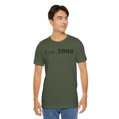 Est. 1992 Unisex Jersey Tee - Retro Birthday Gift, Casual Wear, Cool Vintage T-Shirt, Gift for Him, Gift for Her - TRV