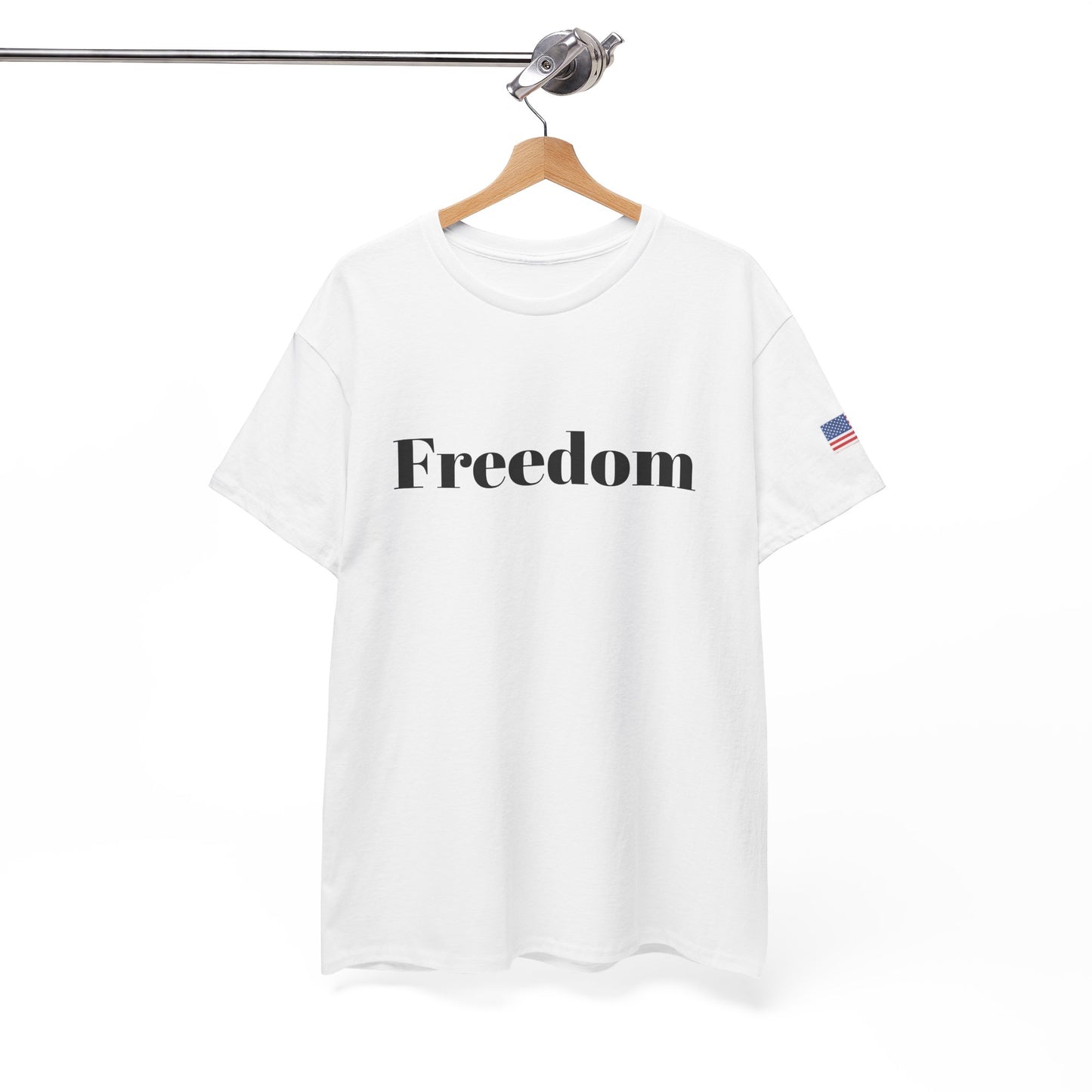 Freedom script tee | T-Shirt, American flag sleeve - TRV
