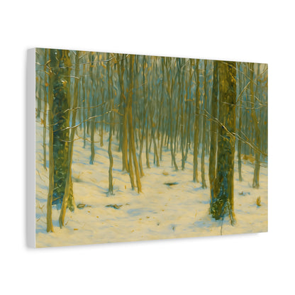 Winter Forest Matte Canvas Art Print, Nature Decor, Stretched Wall Art, Home Decor, Rustic Cabin Decoration, Gift for Nature Lovers - TRV