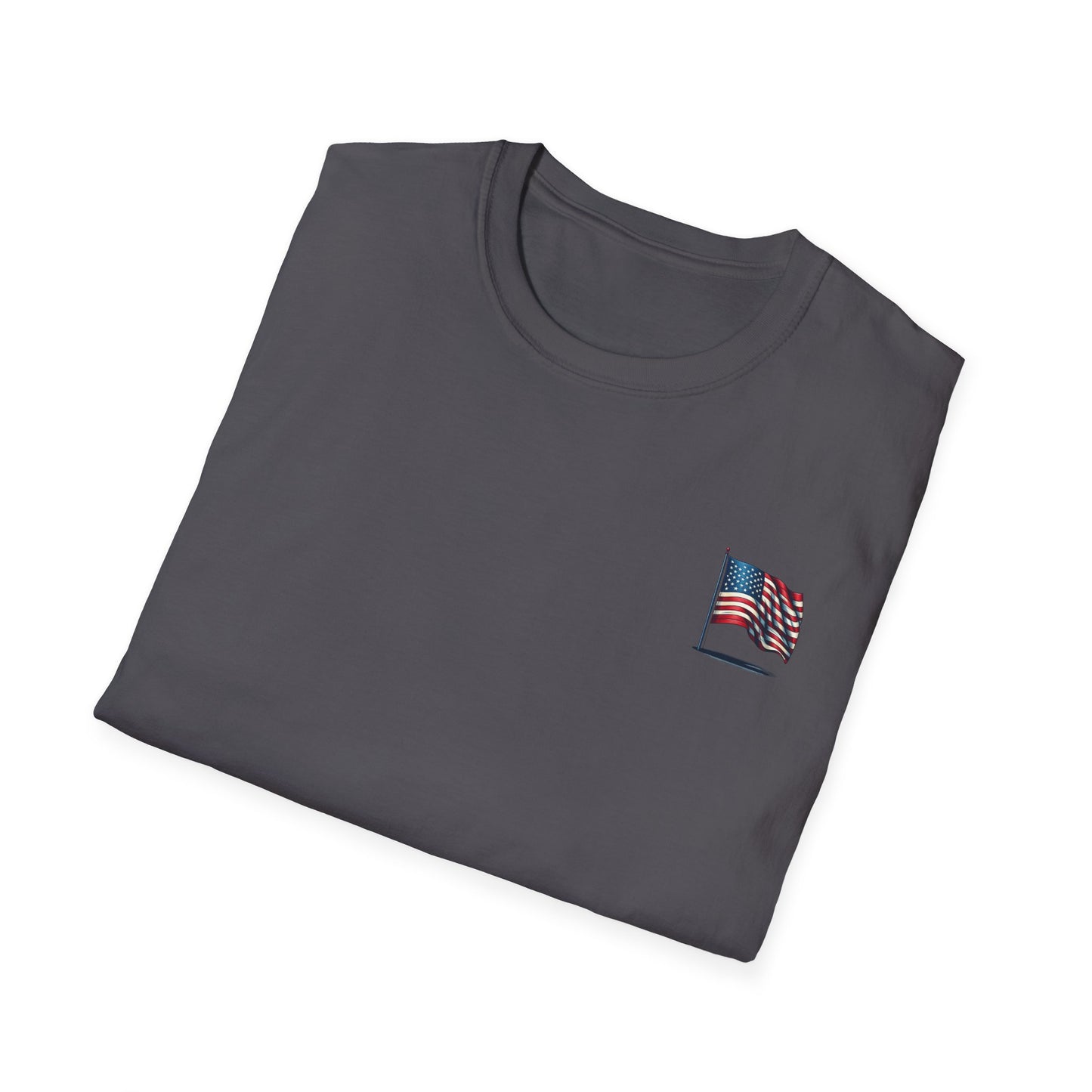Patriotic Unisex Softstyle T-Shirt, American Flag Tee, USA Pride Shirt, Perfect for Independence Day, Casual Wear - TRV