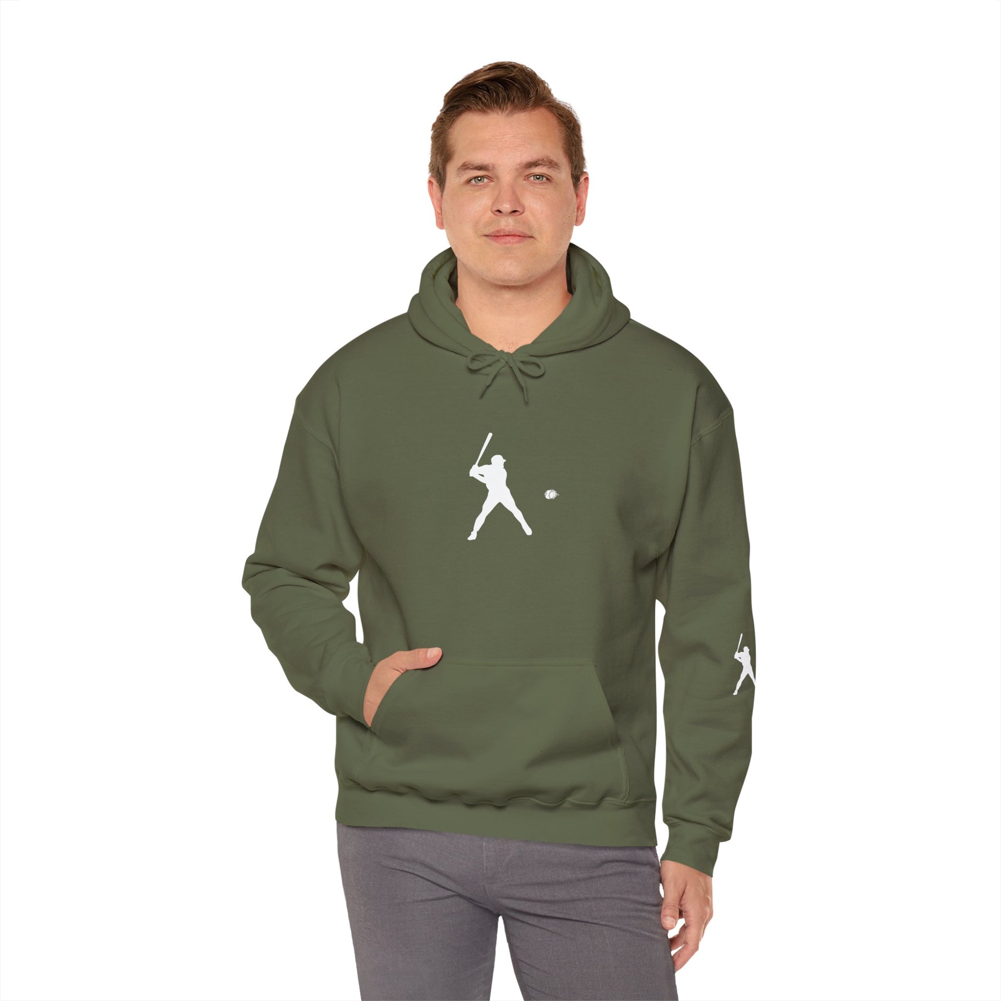 Sporty Unisex Baseball Hooded Sweatshirt, Casual Hoodie for Athletes, Perfect for Gifts, Comfy Streetwear, Ideal for Sports Events, Personal Use - TRV