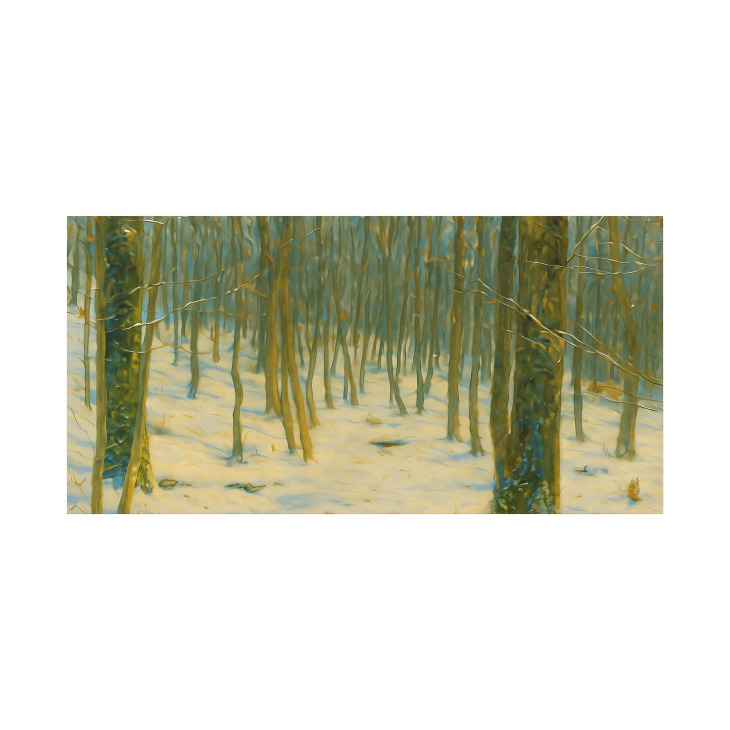Winter Forest Matte Canvas Art Print, Nature Decor, Stretched Wall Art, Home Decor, Rustic Cabin Decoration, Gift for Nature Lovers - TRV