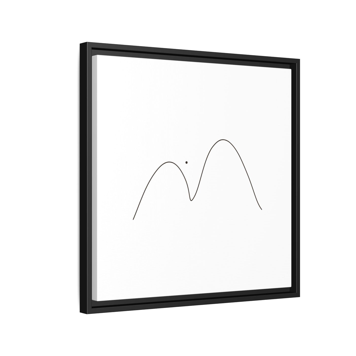 Minimal Line Mountains Matte Canvas Framed