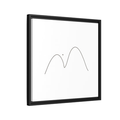 Minimal Line Mountains Matte Canvas Framed