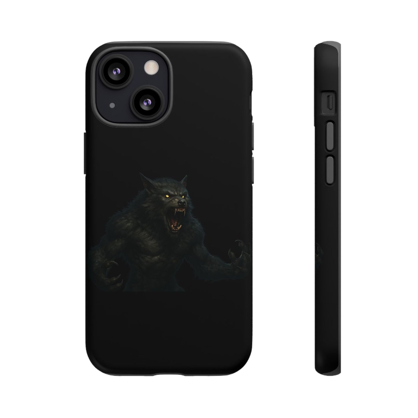 Werewolf Phone Case, Tough Cases, Black Panther Design, Gift for Animal Lovers, Phone Accessories, Fierce Phone Protection - TRV