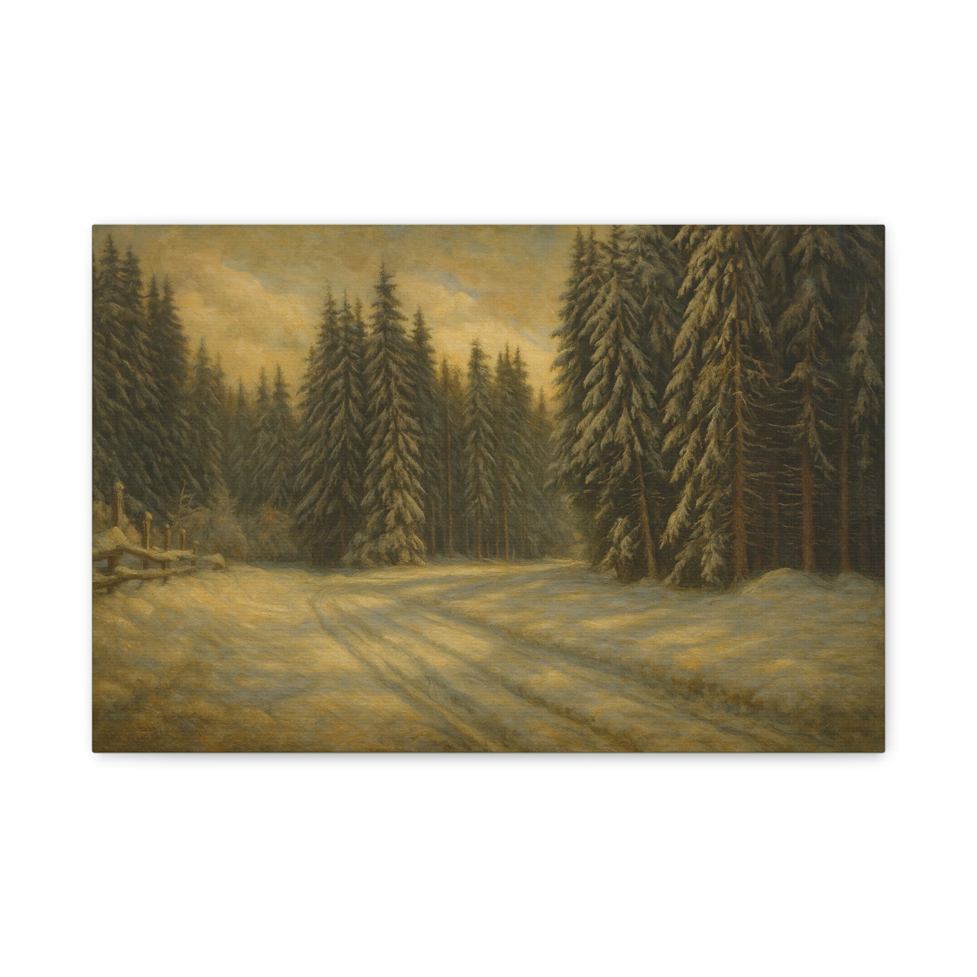 Scenic Forest Canvas Art, Nature Decor for Home, Cozy Wall Art, Perfect Gift for Nature Lovers, Rustic Cabin Decor, Winter Landscape Print - product image