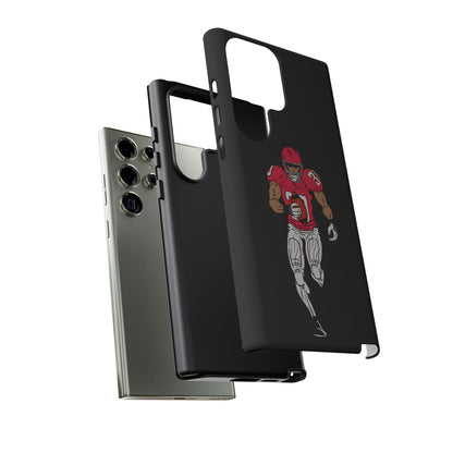 Football Player Tough Phone Case – Protective Black Sports iPhone Case
