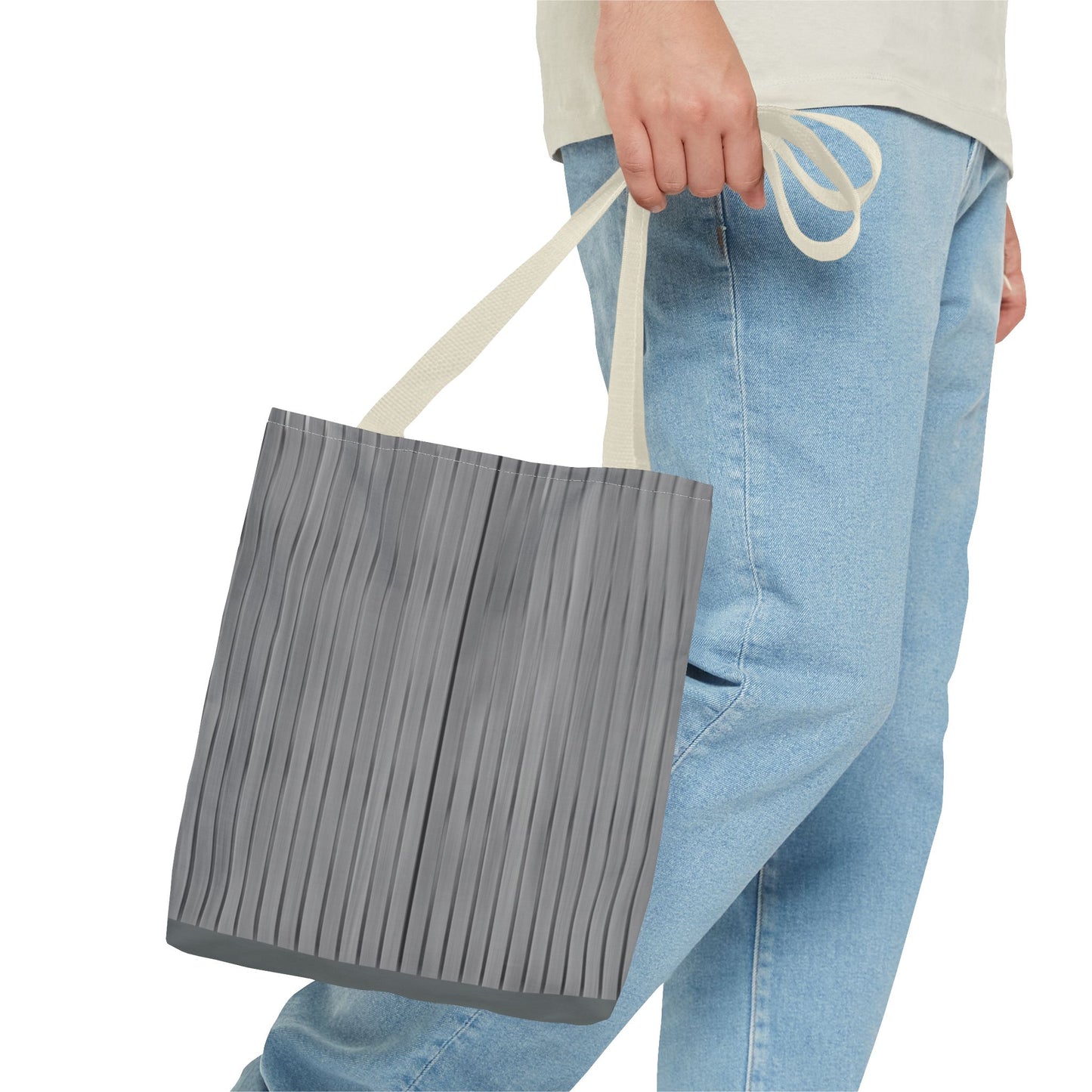 Stylish Gray Striped Tote Bag for Everyday Use - TRV
