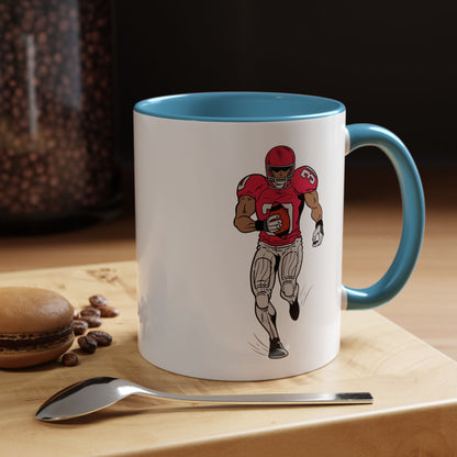 Football Player Coffee Mug, Sports Fan Gift, Motivational Coffee Cup, Game Day Mug, Unique Sports Merchandise