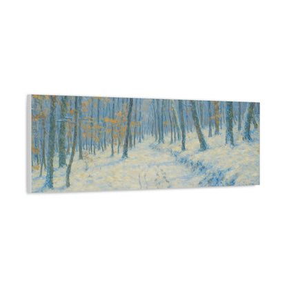 Winter Woodland Canvas Print — Snowy Forest Matte Stretched Wall Art