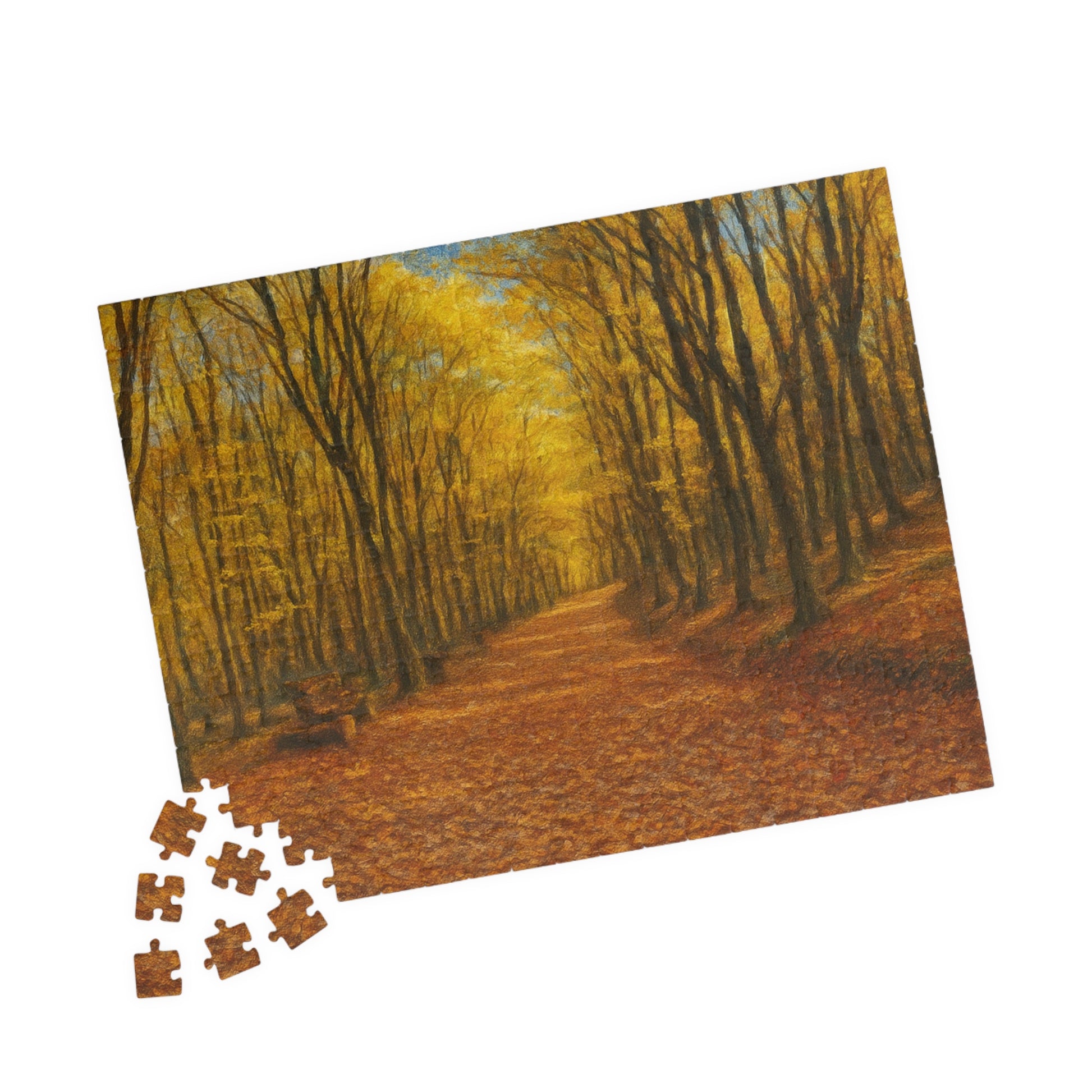 Autumn Forest Path Puzzle 520 Piece | Fall Trees Jigsaw - TRV