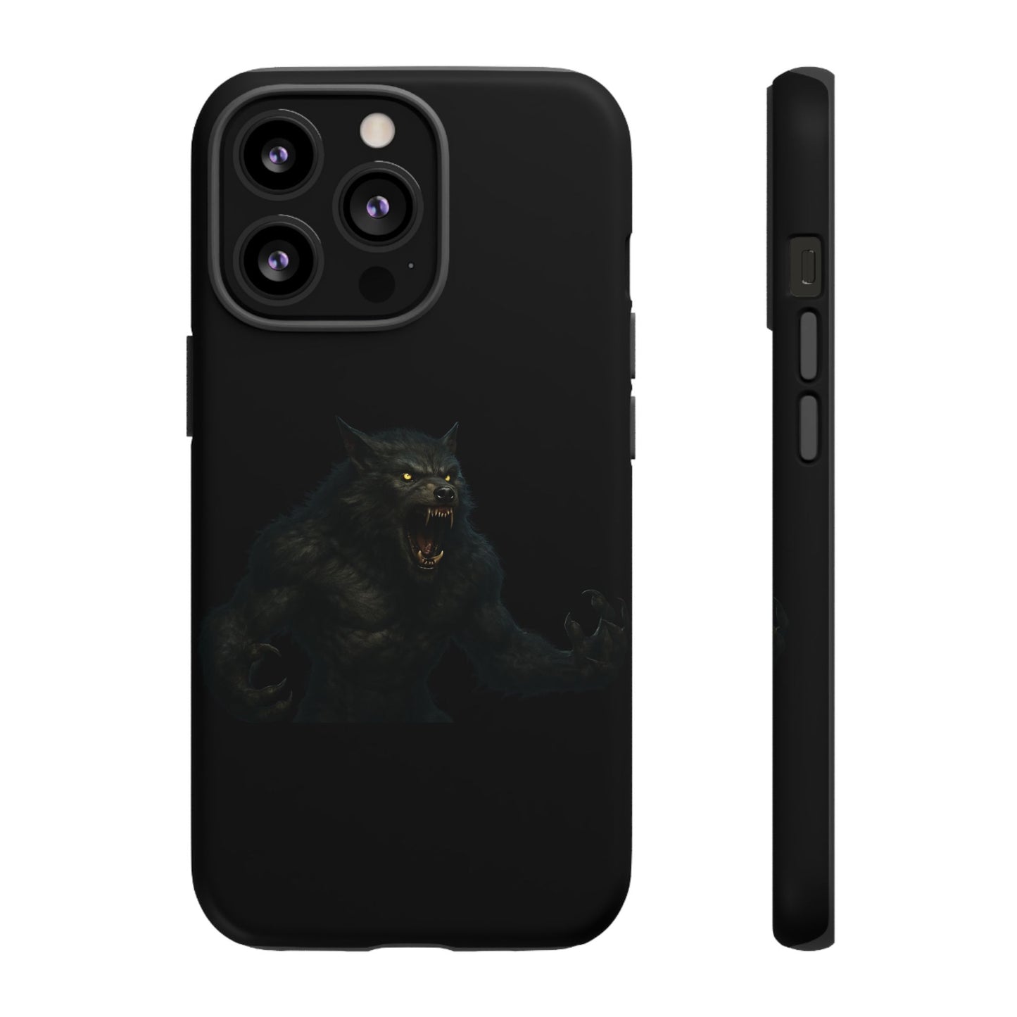 Werewolf Phone Case, Tough Cases, Black Panther Design, Gift for Animal Lovers, Phone Accessories, Fierce Phone Protection - TRV