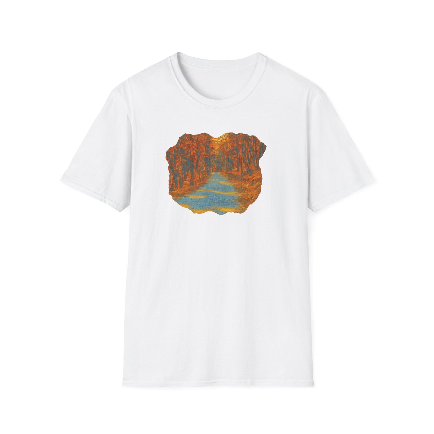 Nature-Inspired Unisex Softstyle T-Shirt, Outdoor Lover Gift, Casual Wear, Ideal for Hiking, Nature Trips, Unique Graphic Tee - TRV