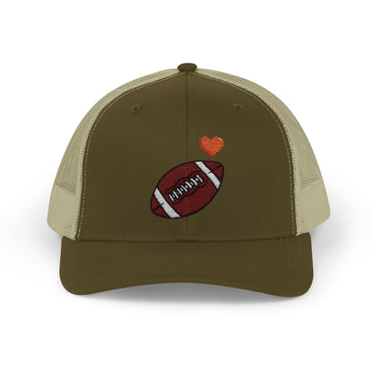 Football Love Snapback Trucker Cap, Sports Hat, Gift for Sports Fans, Casual Wear, Outdoor Activities - TRV