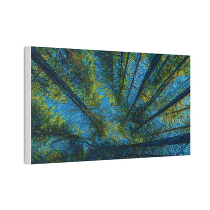 Forest Canopy Canvas Print – Upward View Trees Wall Art (Stretched Canvas 0.75")