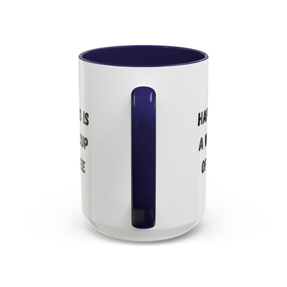 Coffee Mug — “Happiness Is A Warm Cup Of Coffee” Accent Ceramic Mug (11/15 oz)