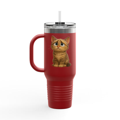 Cute Cat Insulated Travel Mug, 40oz - Perfect for Pet Lovers, Gifts for Cat Owners, Travel Accessories, Cute Drinkware, Animal Lovers - TRV