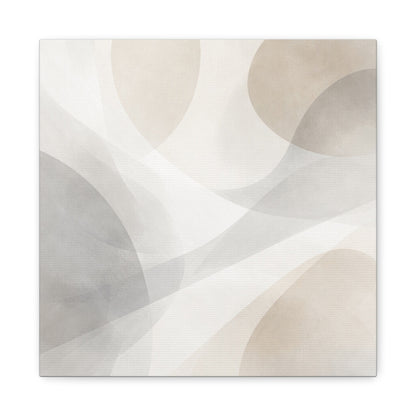 Neutral Abstract Organic Shapes Matte Canvas