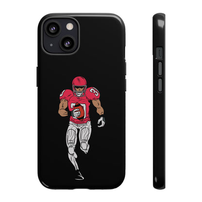 Football Player Tough Phone Case – Protective Black Sports iPhone Case