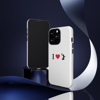 I Love Basketball Phone Case, Sporty Cell Cover, Basketball Gift for Players, Tough Cases, Love for Sports Accessories - TRV