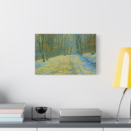 Wall Art Print, Winter Landscape Canvas Home Decor, Gift for Nature Lovers, Seasonal Artwork, Cozy Housewarming Decoration - TRV