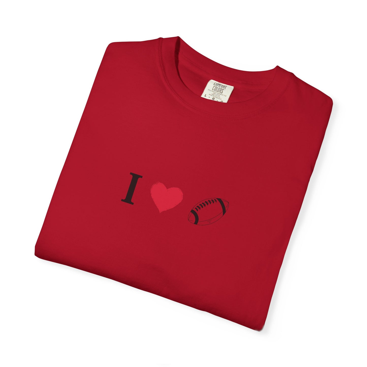 I Love Football T-Shirt - Unisex Cotton Tee, Fun Gift for Friends, Casual Style, Birthday Present, Summer Apparel - TRV