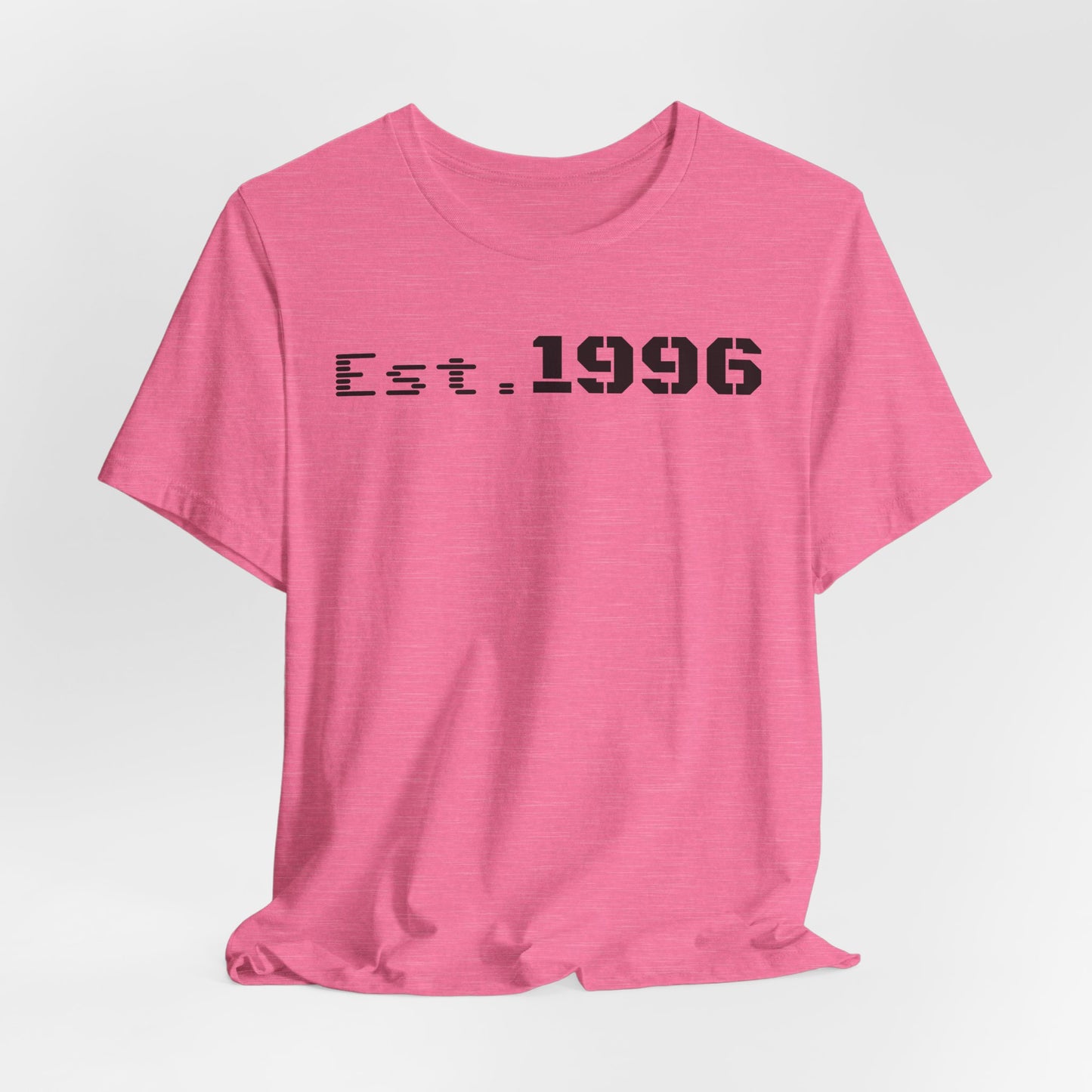 Unisex Jersey Tee - 'Est. 1996' Graphic Shirt, Birthday Gift, Casual Wear, Vintage Style, Retro Fashion, Gift for Him/Her - TRV