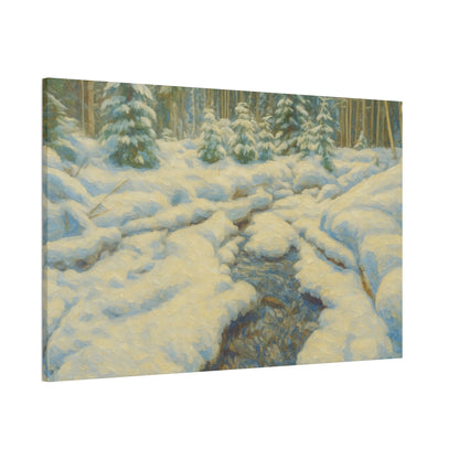 Winter Wonderland Canvas Art, Cozy Home Decor, Winter Landscape Wall Art, Nature Print, Holiday Gift Idea