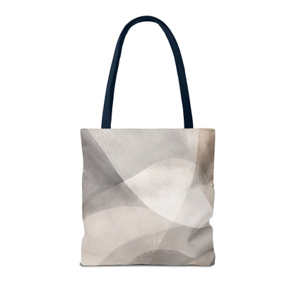 Neutral Abstract Watercolor Waves Tote Bag | All-Over Print